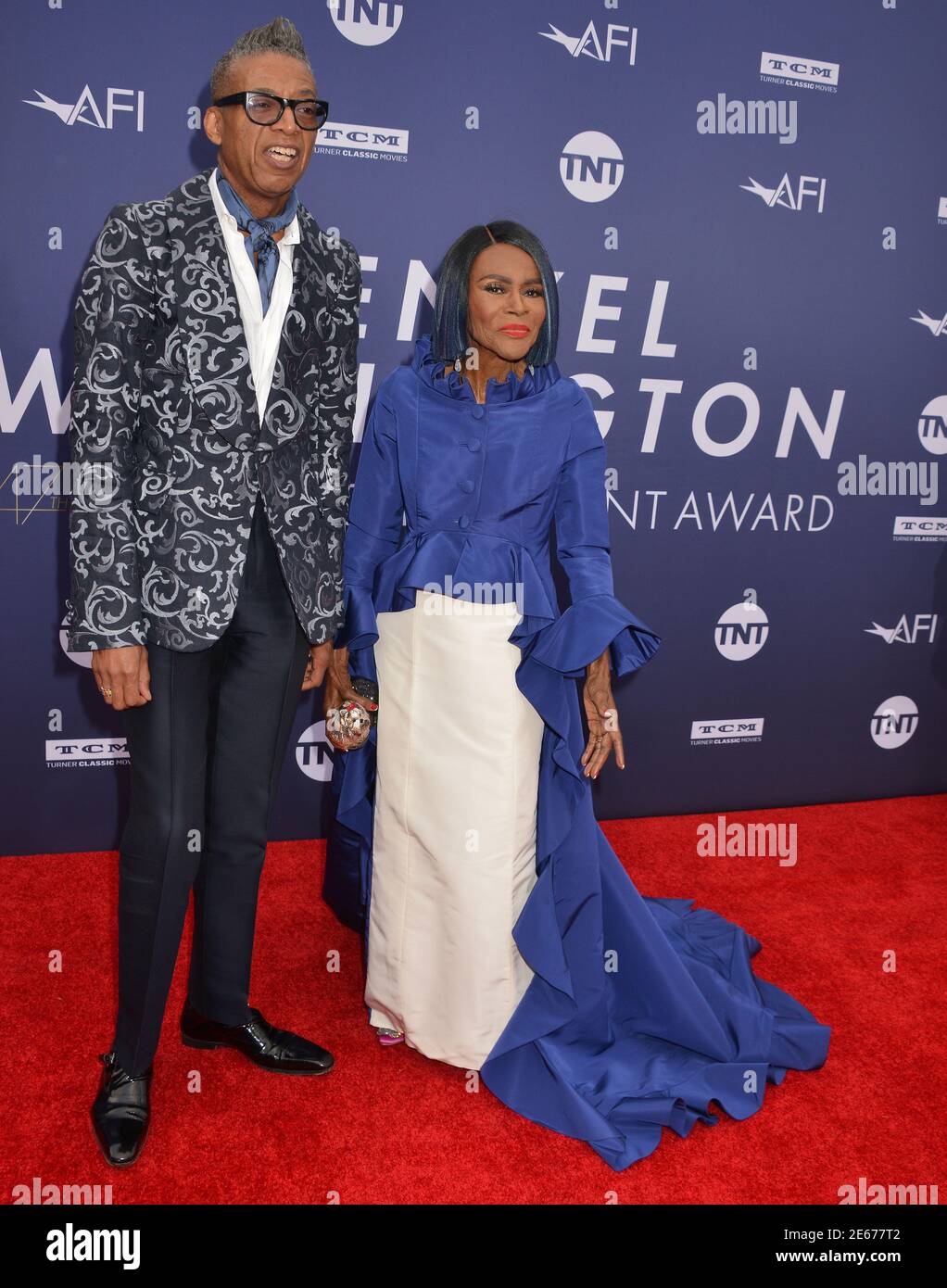 Cicely Tyson, B Michael 105 attends the American Film Institute's 47th Life Achievement Award Gala Tribute To Denzel Washington at Dolby Theatre on June 6, 2019 in Hollywood, California Stock Photo
