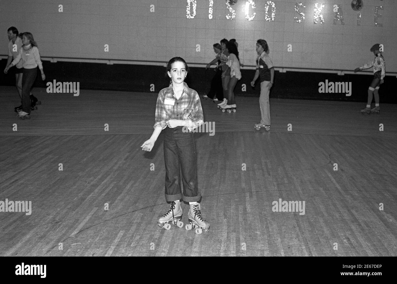 Quinn Cummings at flippers, 1978 Stock Photo