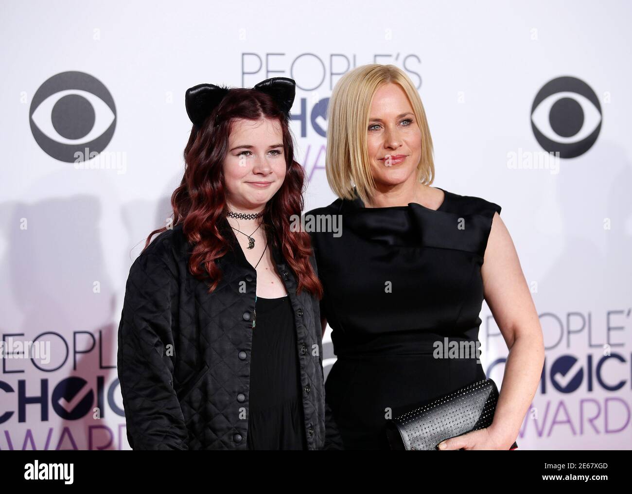 Patricia arquette and harlow olivia calliope jane hi-res stock