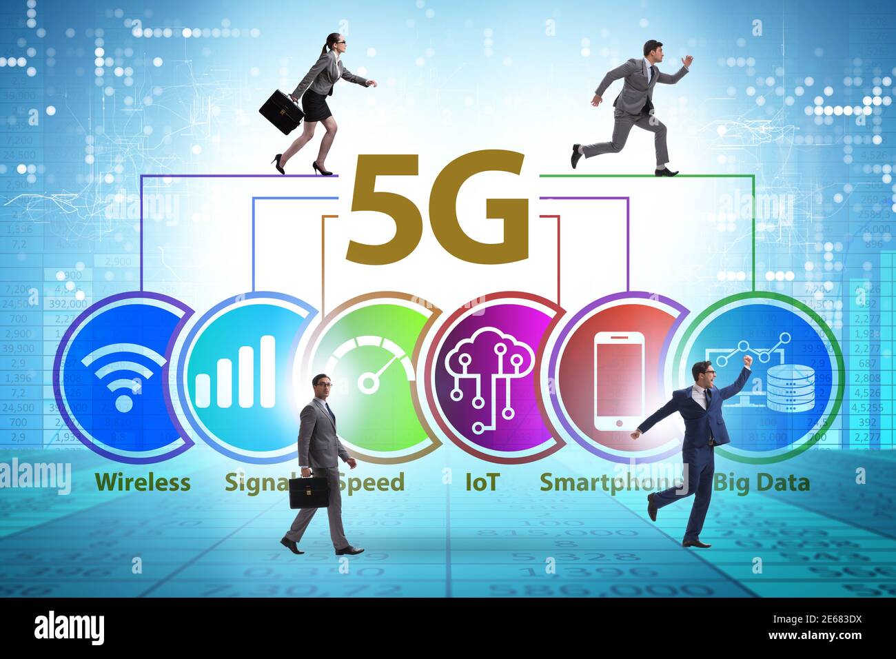 Hyper Fast Networks Concept of 5g fast networks with the business people Stock Photo - Alamy