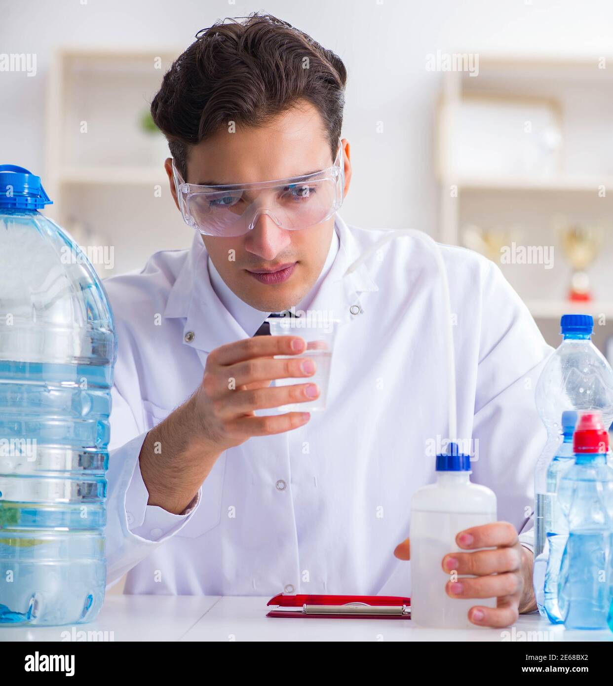 The lab assistant testing water quality Stock Photo Alamy