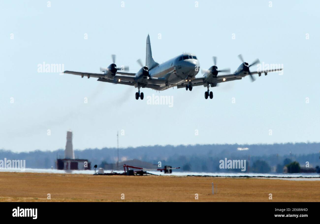 A Republic of Korea P3 Orion aircraft takes off from the Royal