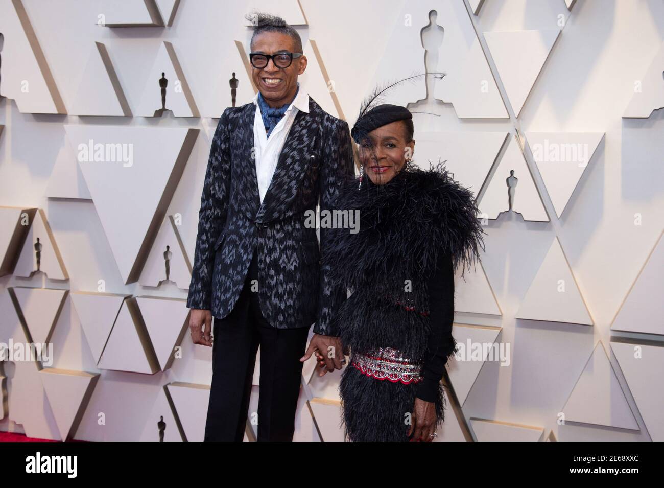Cicely Tyson and guest arrive on the red carpet of The 91st Oscars® at the Dolby® Theatre in Hollywood, CA on Sunday, February 24, 2019. Stock Photo