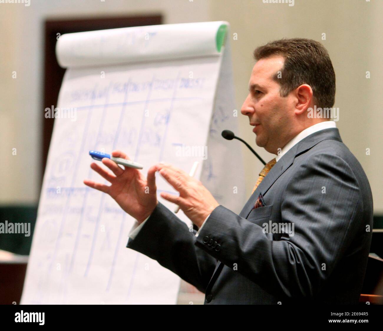 Lead Defense Attorney Jose Baez Questions An Fbi Scientist During Day Of Casey Anthony S Murder Trial At The Orange County Courthouse In Orlando Florida June 16 11 Baez Sprang A Surprise