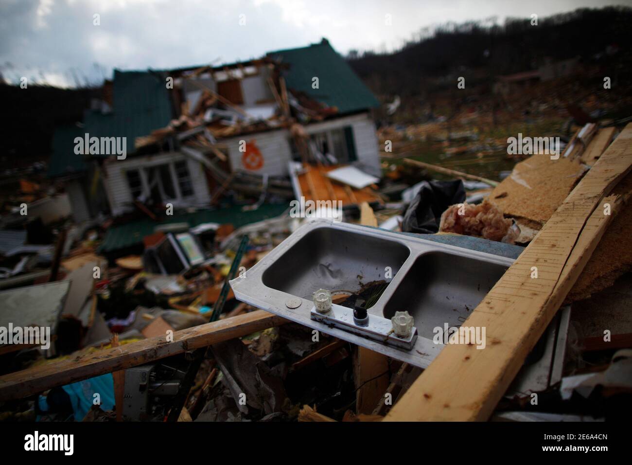 Buildings damaged chain tornadoes seen hires stock photography and
