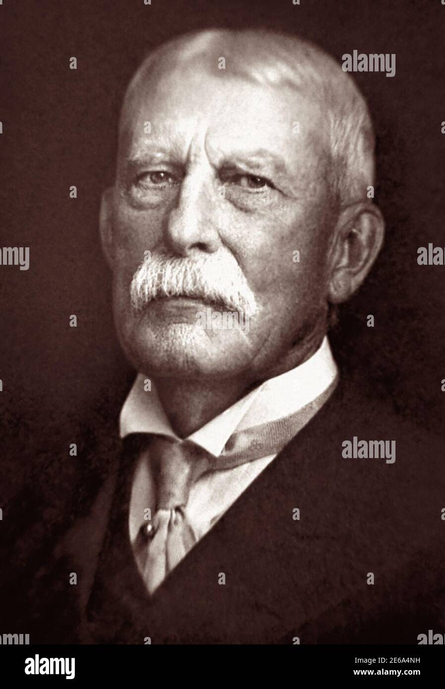 Henry Morrison Flagler (1830-1913), a founder of both Palm Beach and Miami, Florida, was an oil and railroad tycoon of the American Gilded Age. (USA) Stock Photo
