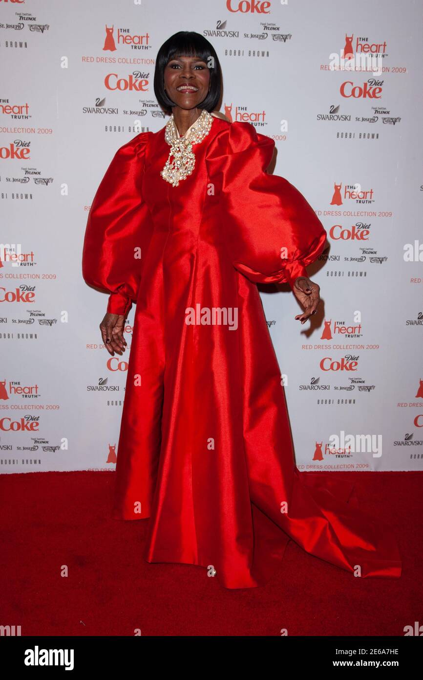 Cicely Tyson attends Heart Truth Red Dress Fashion Show at The Tents on February 13, 2009 in New York City. Stock Photo