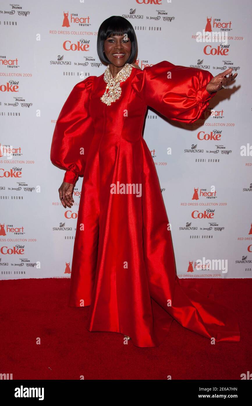 Cicely Tyson attends Heart Truth Red Dress Fashion Show at The Tents on February 13, 2009 in New York City. Stock Photo