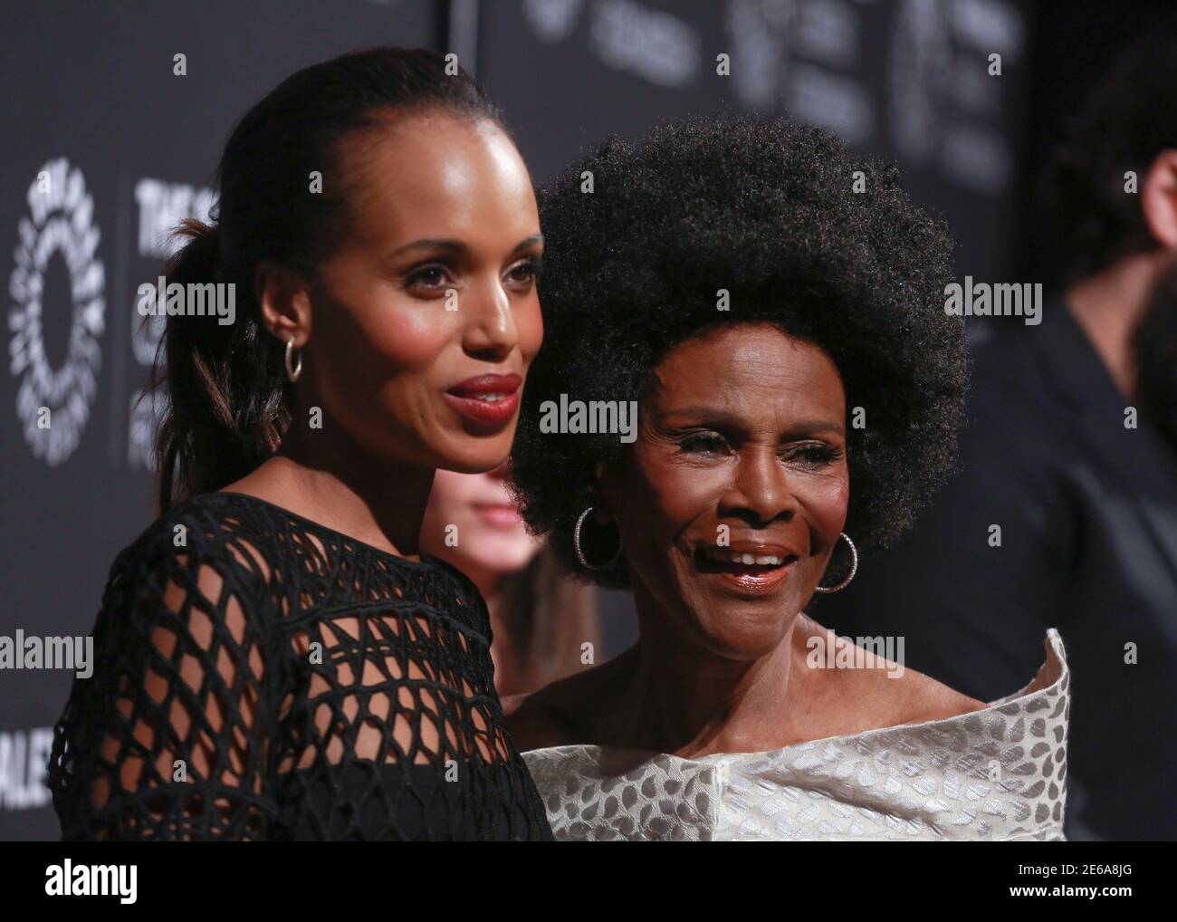 Kerry Washington (L) and Cicely Tyson attend A Tribute To African-American Achievements In Television hosted by The Paley Center For Media at Cipriani Stock Photo