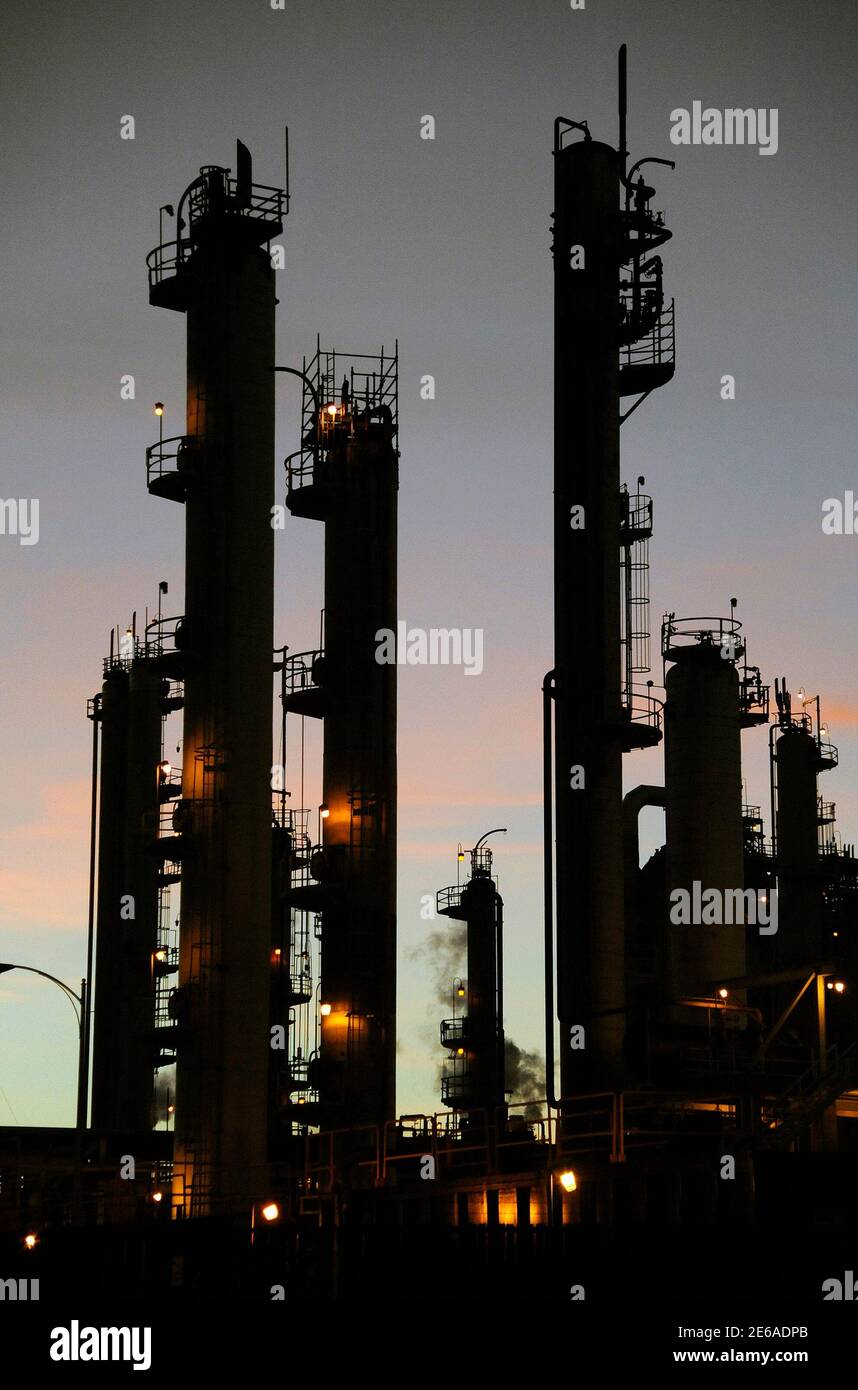 A general view of the Tesoro refinery in Carson, California February 2,  2015. The Los Angeles Refinery is the largest refinery on the West Coast  and at full capacity, it operates at