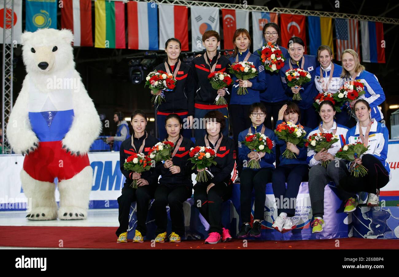 Gold medallists of South Korea (C) Jeon Ji-Soo, Noh Do Hee ...
