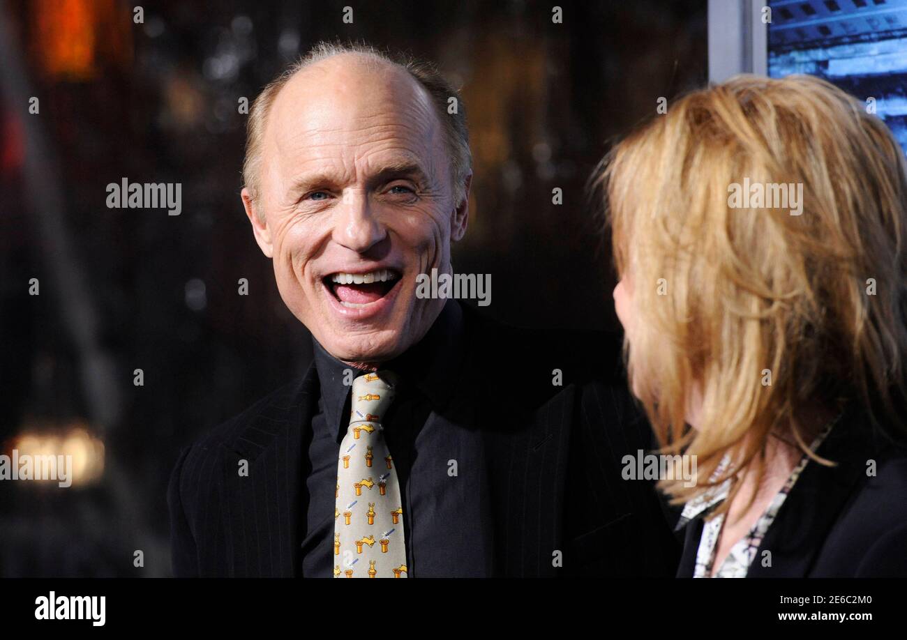 Cast Member Ed Harris And Wife Amy Madigan Attend The Premiere Of The Film Man On A Ledge In Los Angeles January 23 2012 Reuters Phil Mccarten United States Tags Entertainment Stock