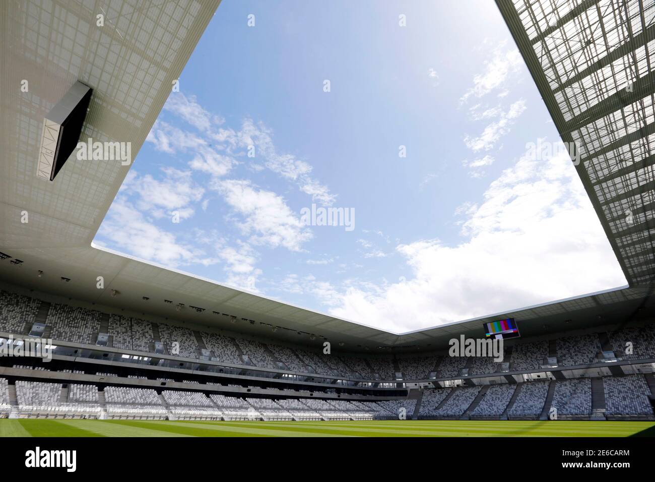 A general view shows the new stadium in Bordeaux, southwestern France, home  of the French Ligue 1 Girondins Bordeaux soccer club, May 5, 2015. The new  stadium, with a capacity of 42,115