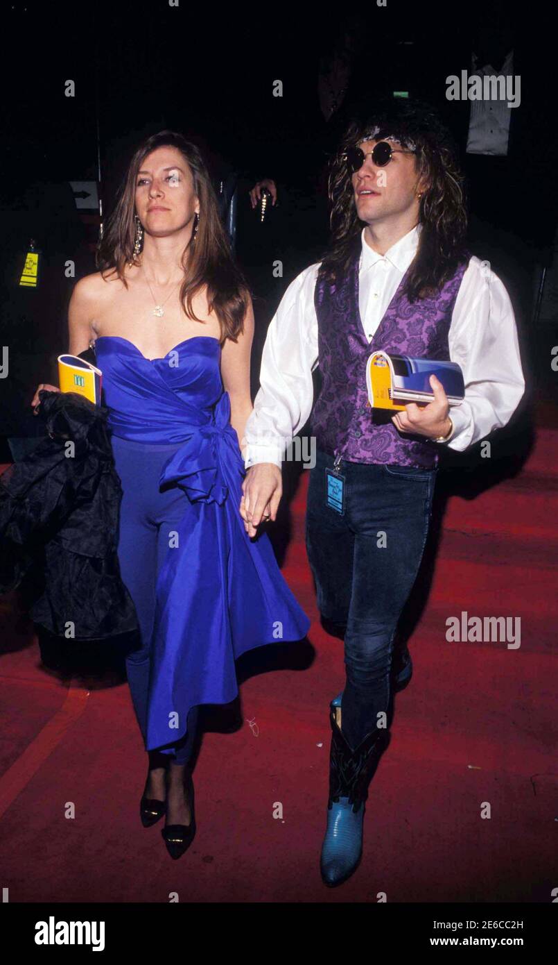 Jon Bon Jovi and wife 1991 Credit: Ralph Dominguez/MediaPunch Stock ...