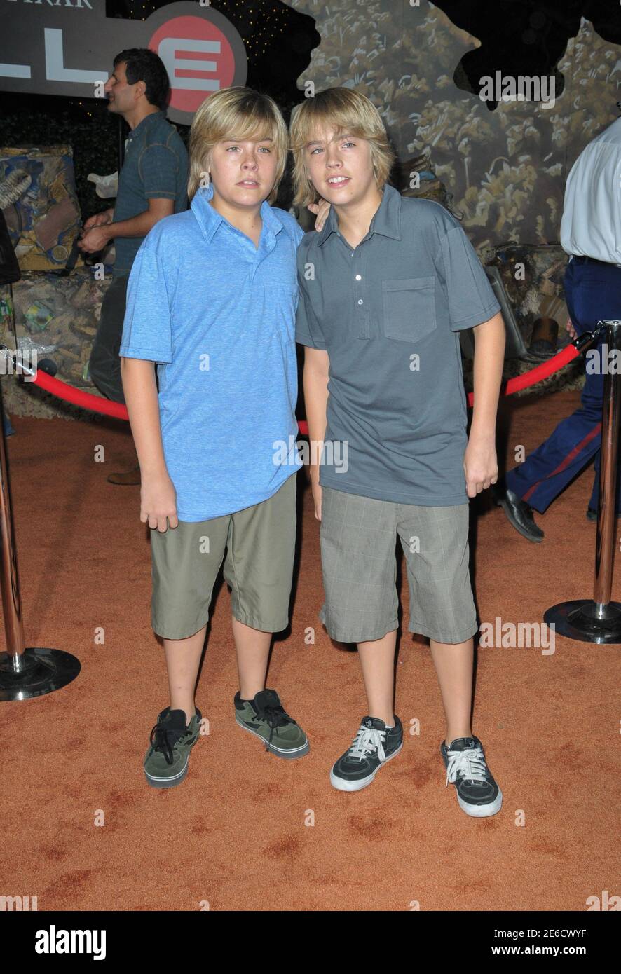 Dylan Sprouse and Cole Sprouse at the World premiere of Wall-E held at the Greek Theater in Griffith Park.CA..06,21,08 Stock Photo