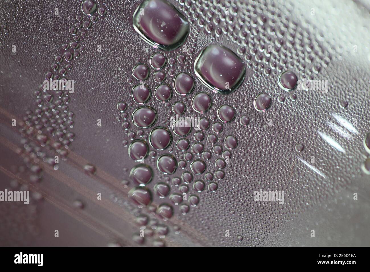 Water droplets in plastic bottle macro background high quality print Stock Photo