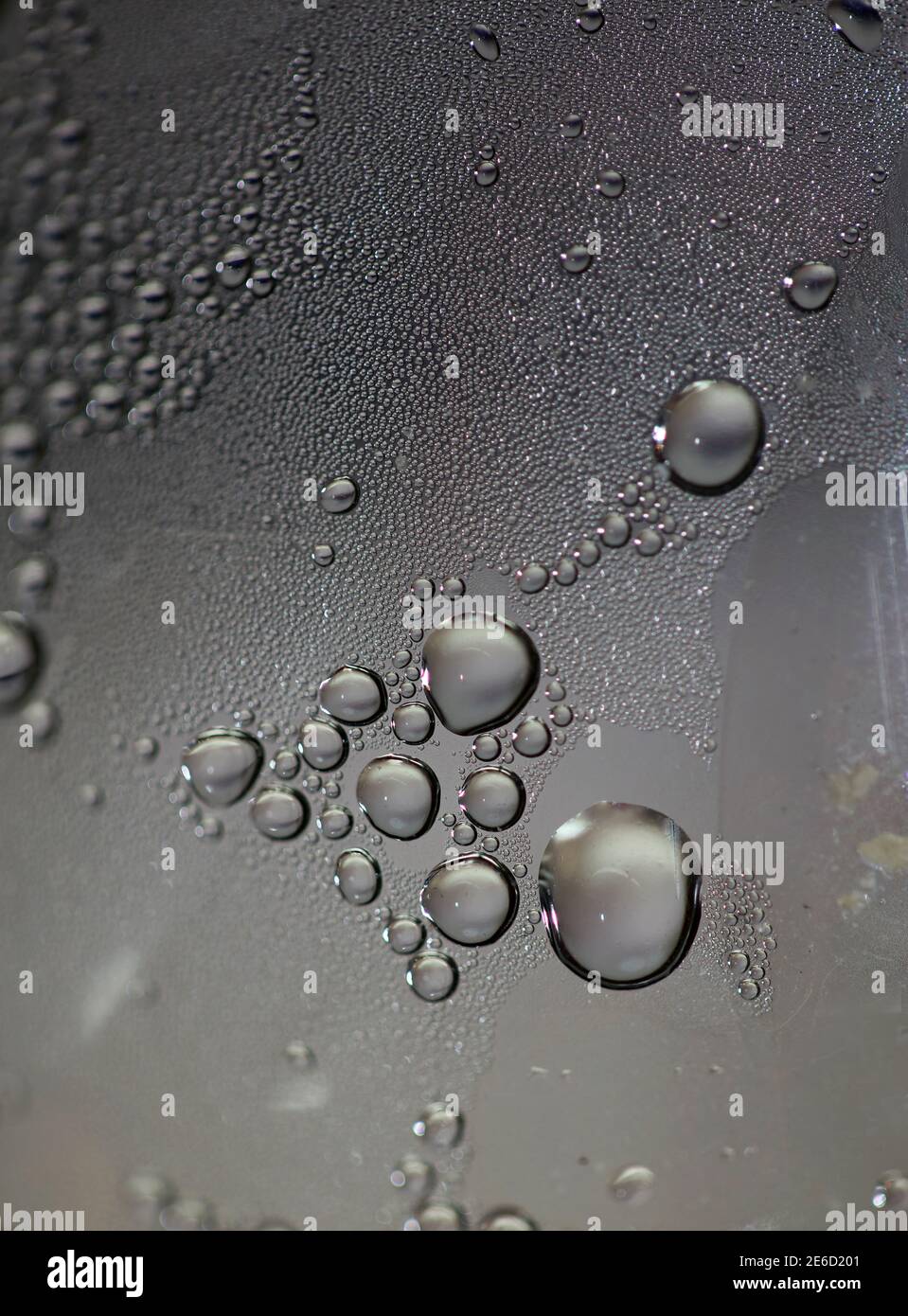 Water droplets in plastic bottle macro background high quality print Stock Photo