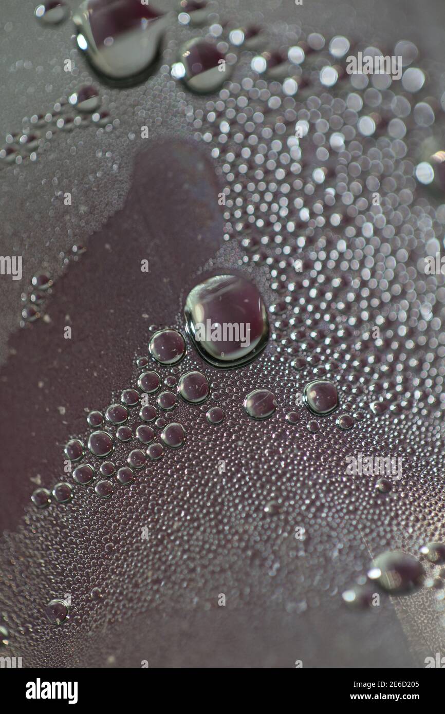 Water droplets in plastic bottle macro background high quality print Stock Photo