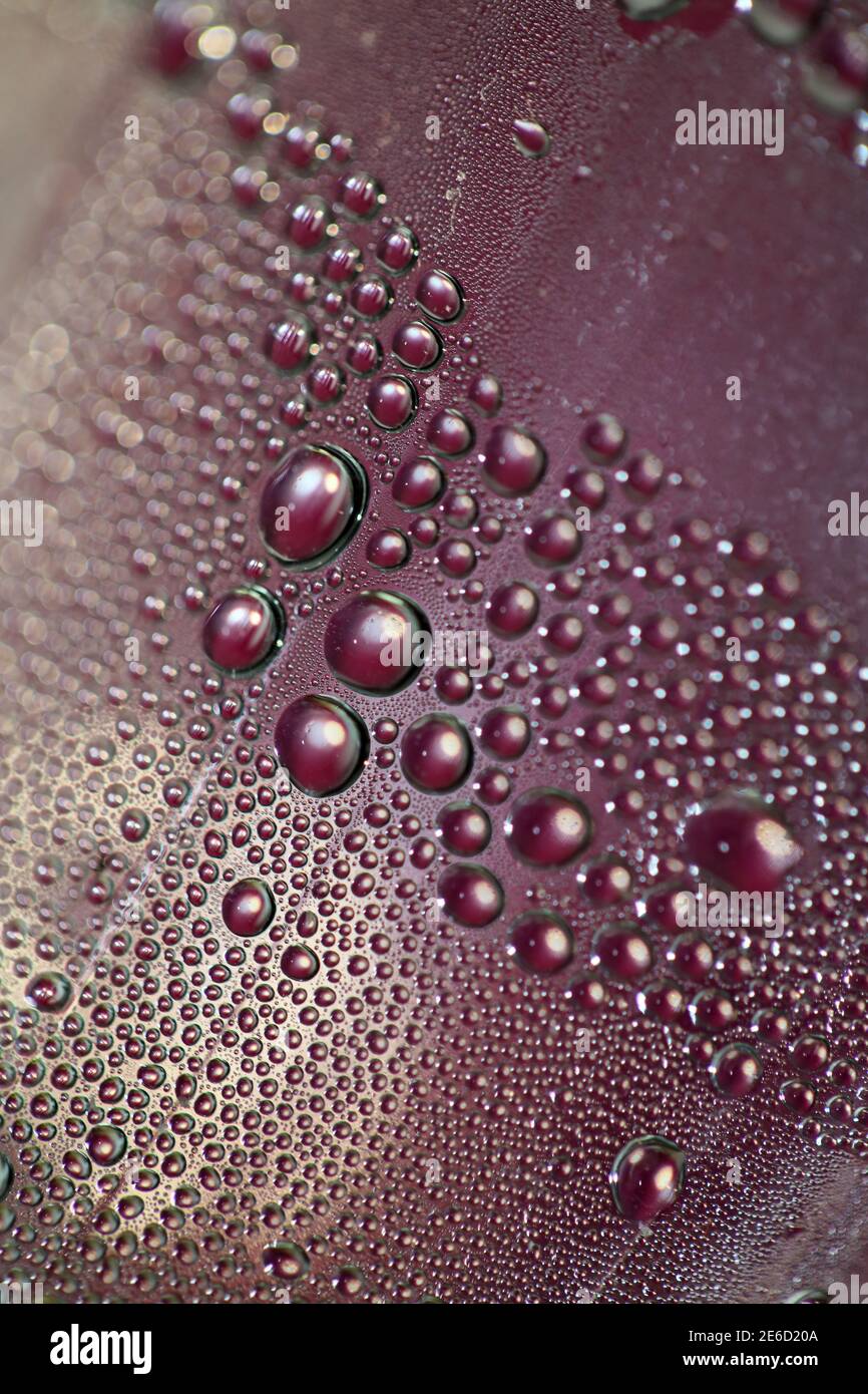 Water droplets in plastic bottle macro background high quality print Stock Photo