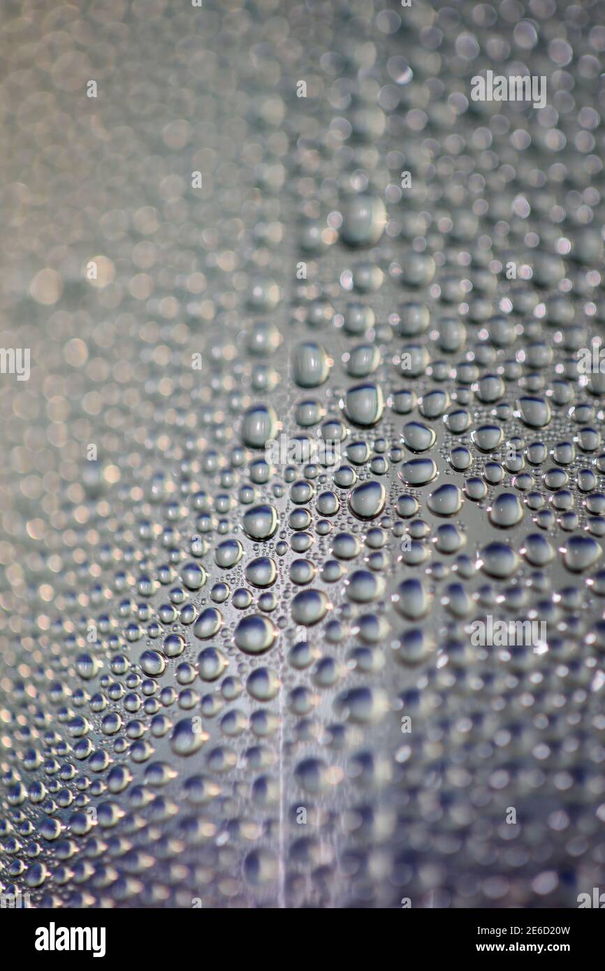 Water droplets in plastic bottle macro background high quality print Stock Photo