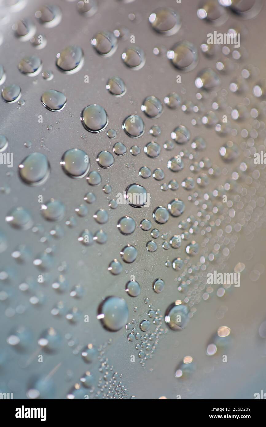 Water droplets in plastic bottle macro background high quality print Stock Photo