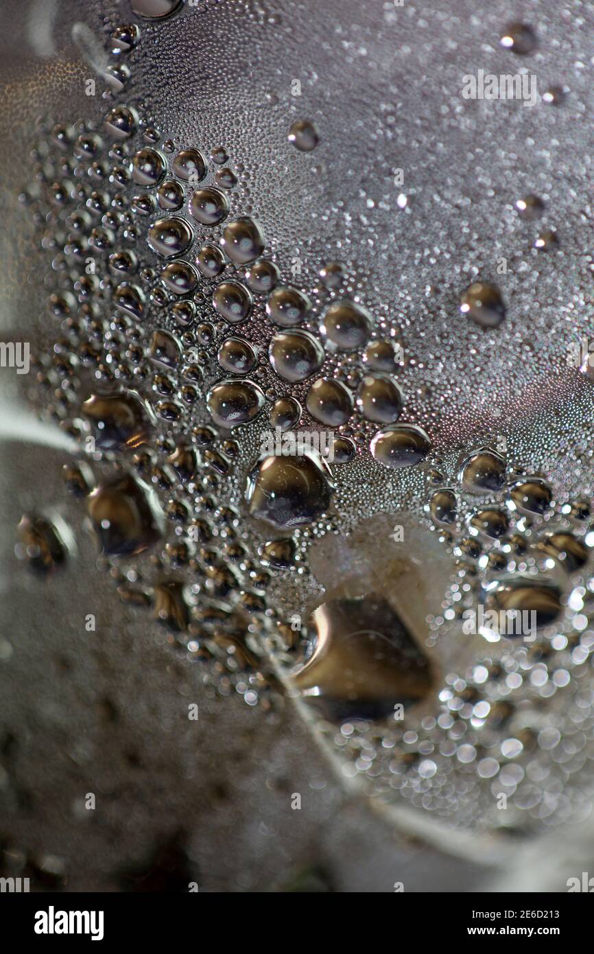 Water droplets in plastic bottle macro background high quality print Stock Photo