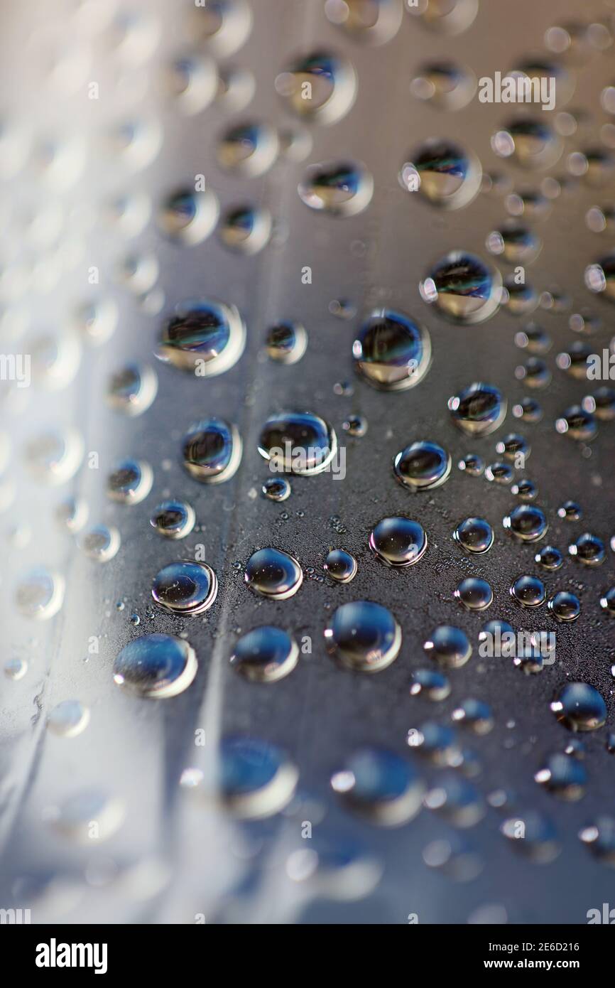 Water droplets in plastic bottle macro background high quality print Stock Photo