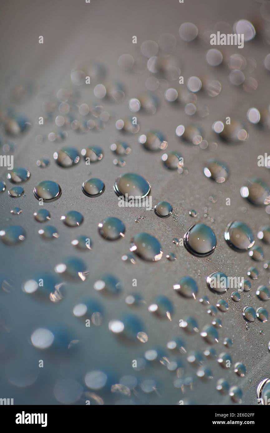 Water droplets in plastic bottle macro background high quality print Stock Photo