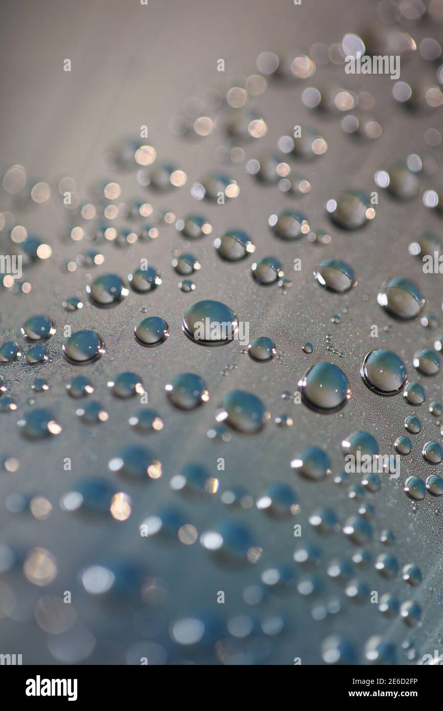 Water droplets in plastic bottle macro background high quality print Stock Photo