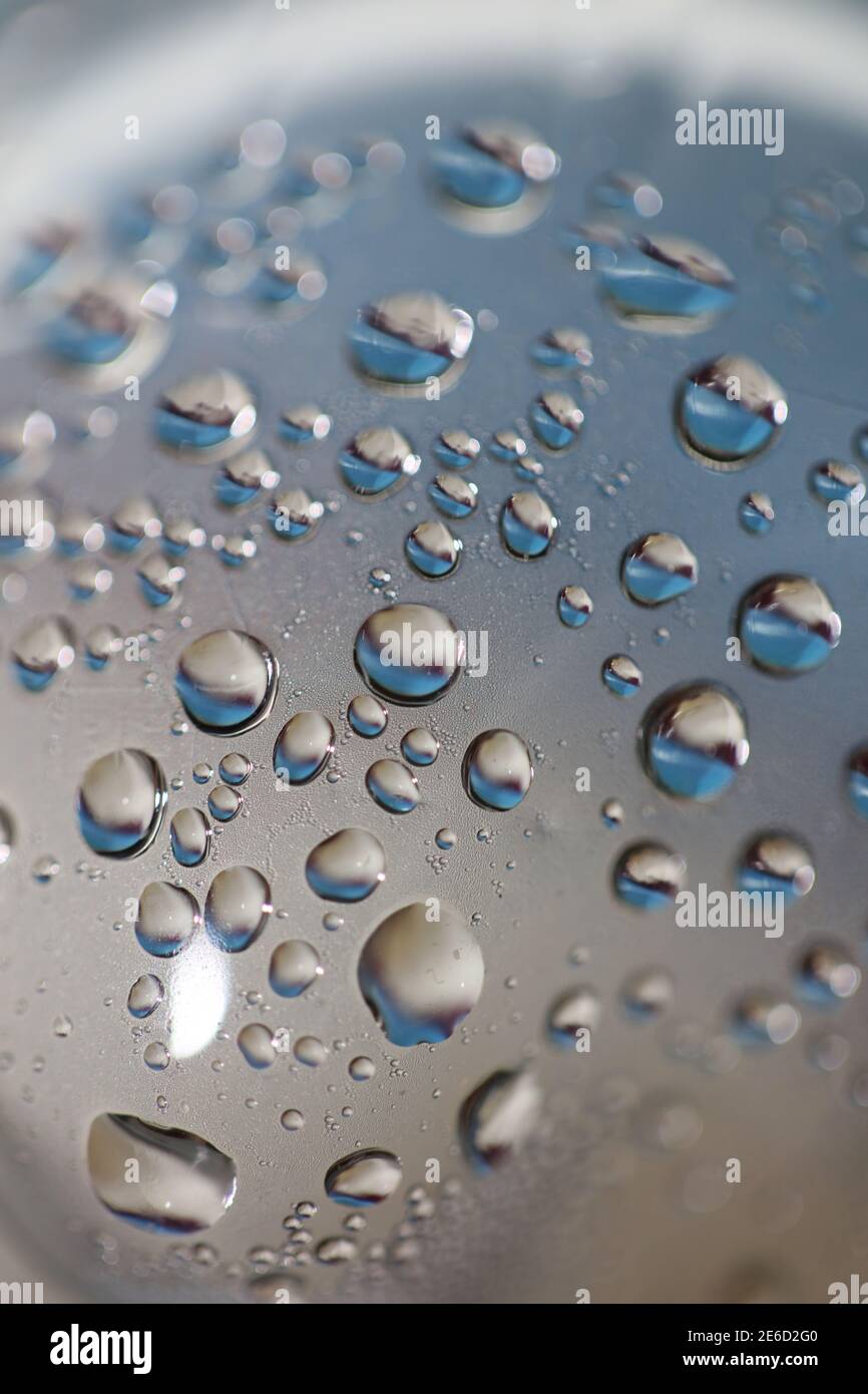 Water droplets in plastic bottle macro background high quality print Stock Photo