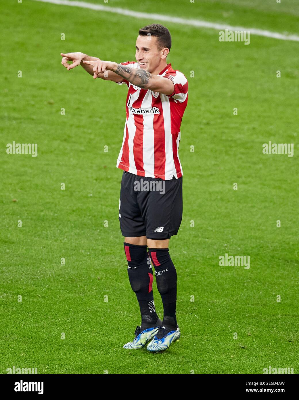 Bilbao, Spain. 25 January, 2021. Alex Berenguer of Athletic Club celebrates  after scoring goal during the La Liga match between Athletic Club Bilbao a  Stock Photo - Alamy