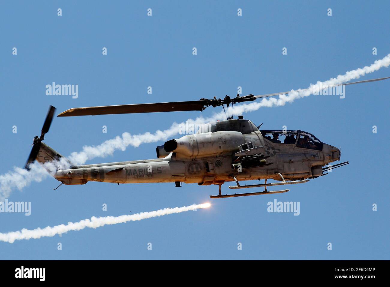 A helicopter participates in the \