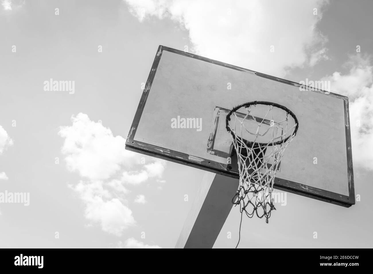 Basketball hoop on blue sky and cloud Stock Photo - Alamy