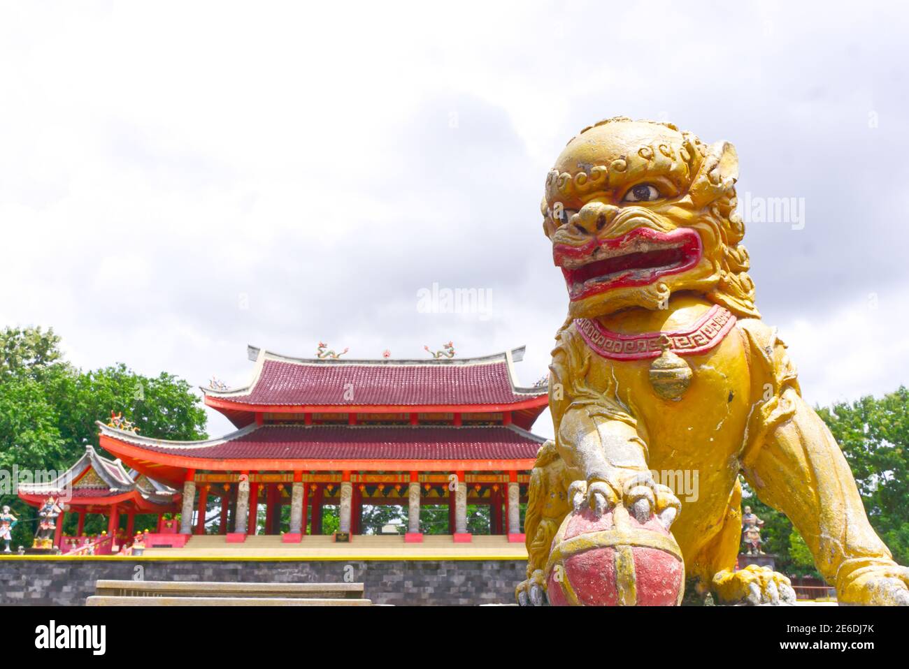 Semarang, Indonesia - January 21, 2021: Sampokong also known as Gedung Batu Temple, is the oldest Chinese temple semarang city, central java, indonesi Stock Photo