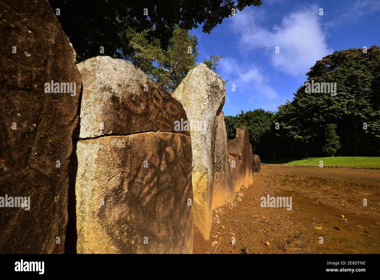 Detail of Caguana Ceremonial Site, Utuado, Puerto Rico Stock Photo