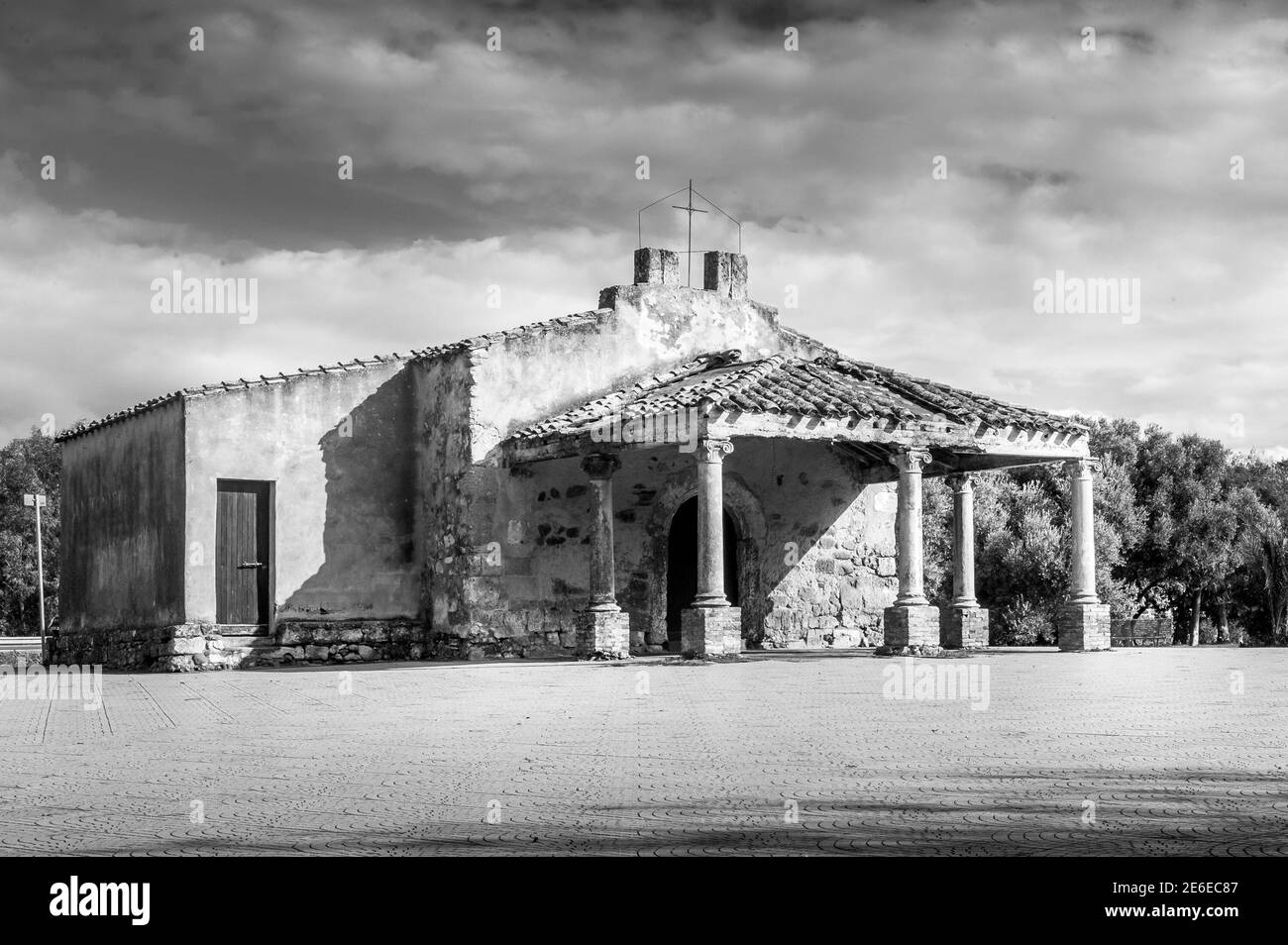 Rural Church (Sant'Andrea ) in Sardinia, Assemini -Italy Stock Photo