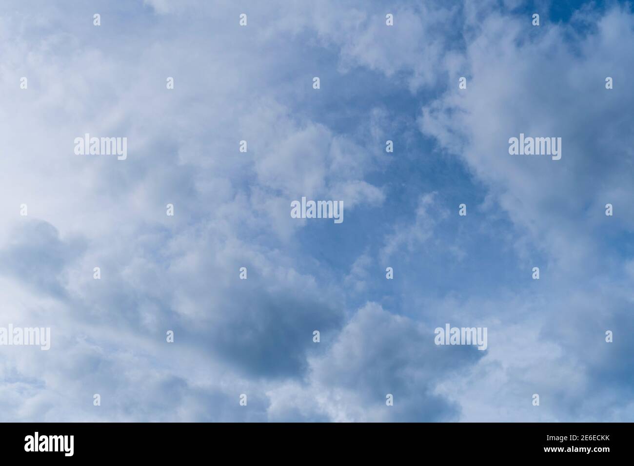 Cloudy bright blue sky with clouds Stock Photo