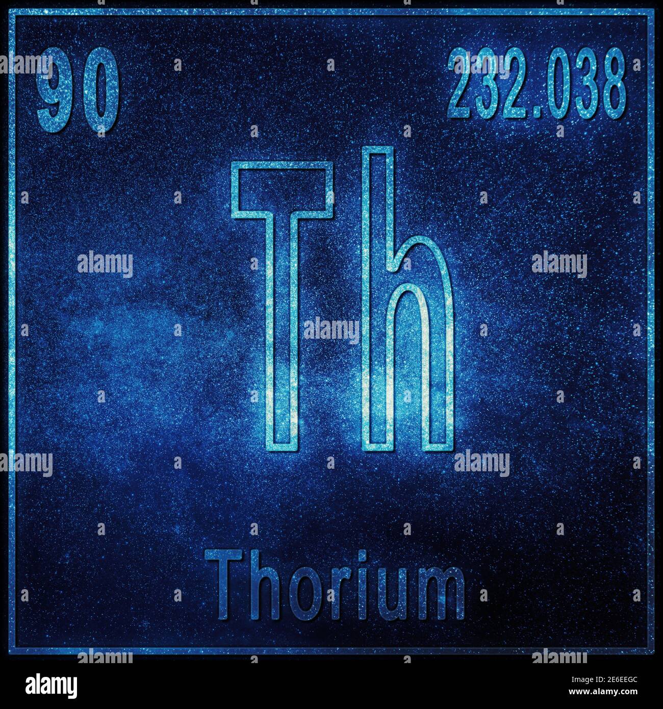 Thorium chemical element, Sign with atomic number and atomic weight, Periodic Table Element Stock Photo