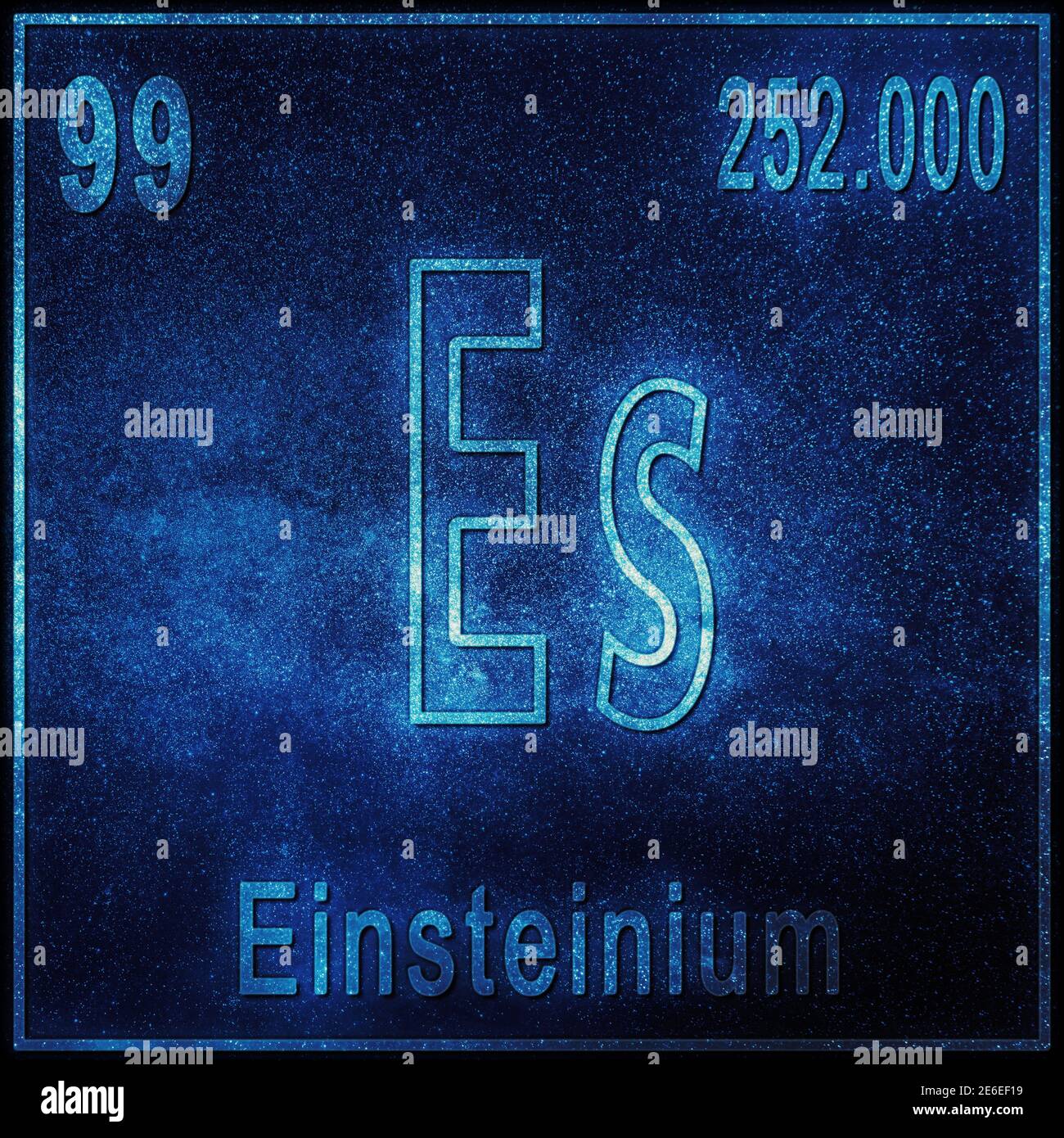 Einsteinium chemical element, Sign with atomic number and atomic weight,  Periodic Table Element Stock Photo - Alamy