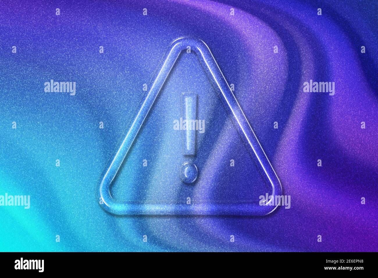 Danger sign, Hazard warning attention sign, violet violet blue