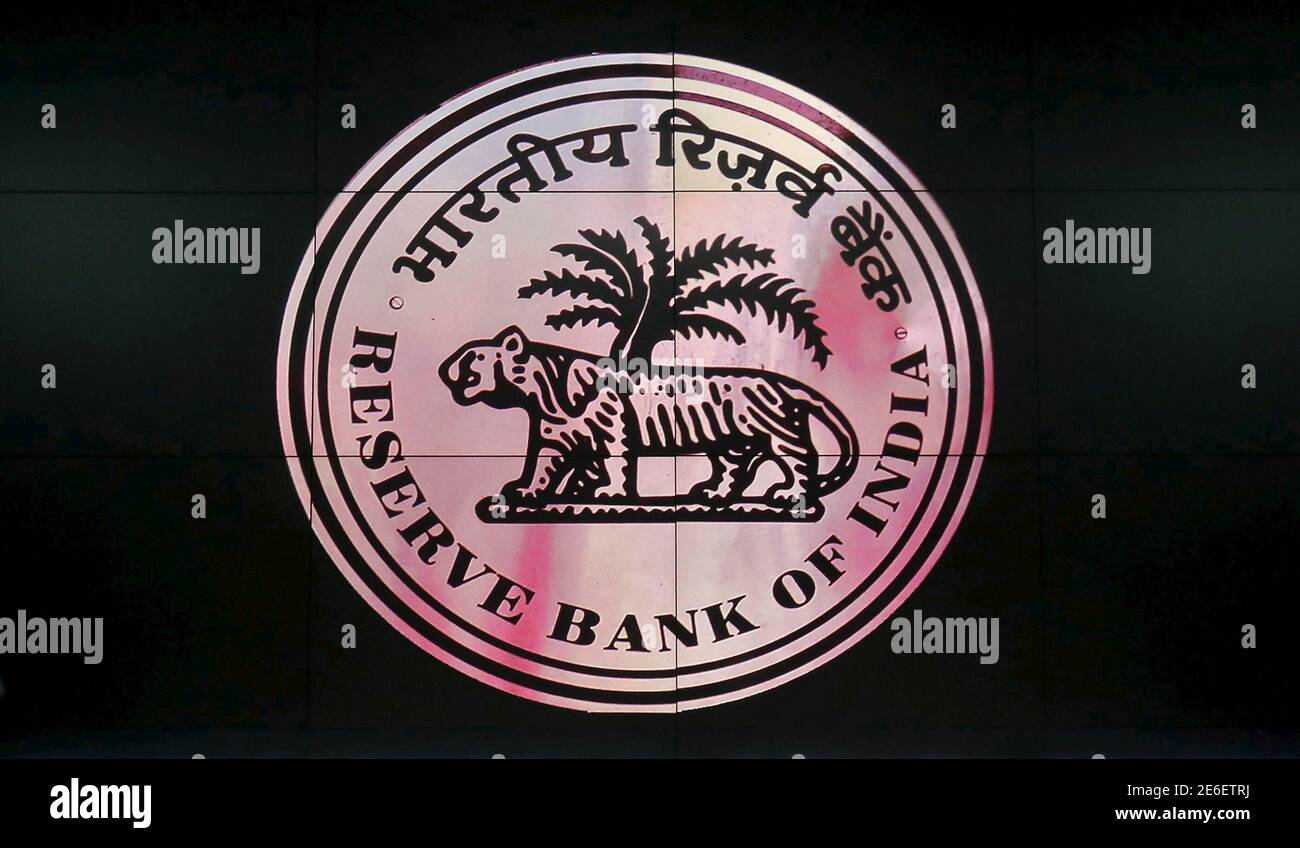 The Reserve Bank of India (RBI) logo is pictured inside its headquarters in  Mumbai, India, December 1, 2015. REUTERS/Shailesh Andrade Stock Photo -  Alamy