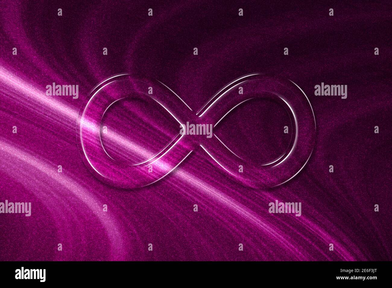 Infinity symbol, Eternal, Endless, Infinity sign, magenta background Stock Photo