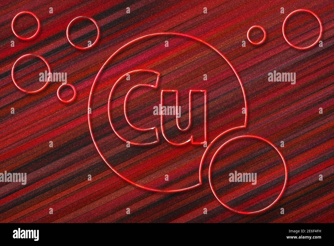 Element Cu Copper, Mineral Vitamin complex dietary supplement, red background Stock Photo Alamy
