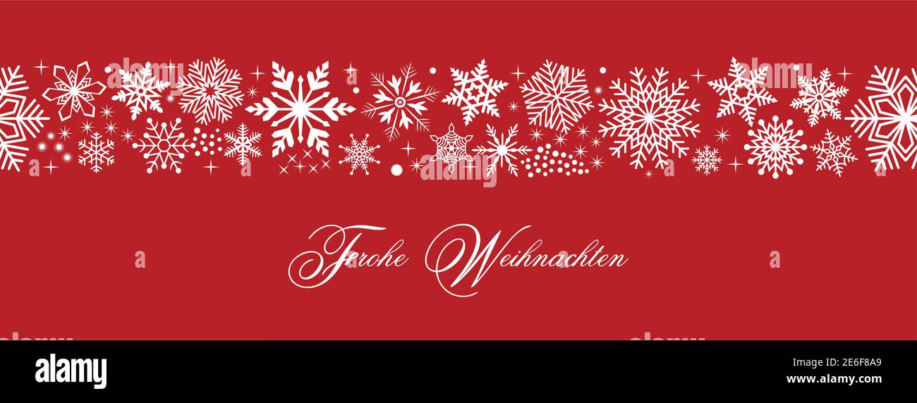 Seamless German Greetings Frohe Weihnachten Vector With Snowflakes And Stars Translation German To English Frohe Weihnachten Is Merry Christmas Stock Vector Image Art Alamy