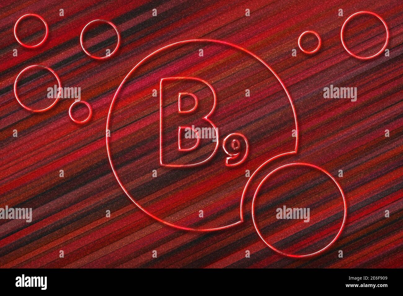 Vitamin B9 health Symbol, vitamin Concept, Folates, Folic acid, help