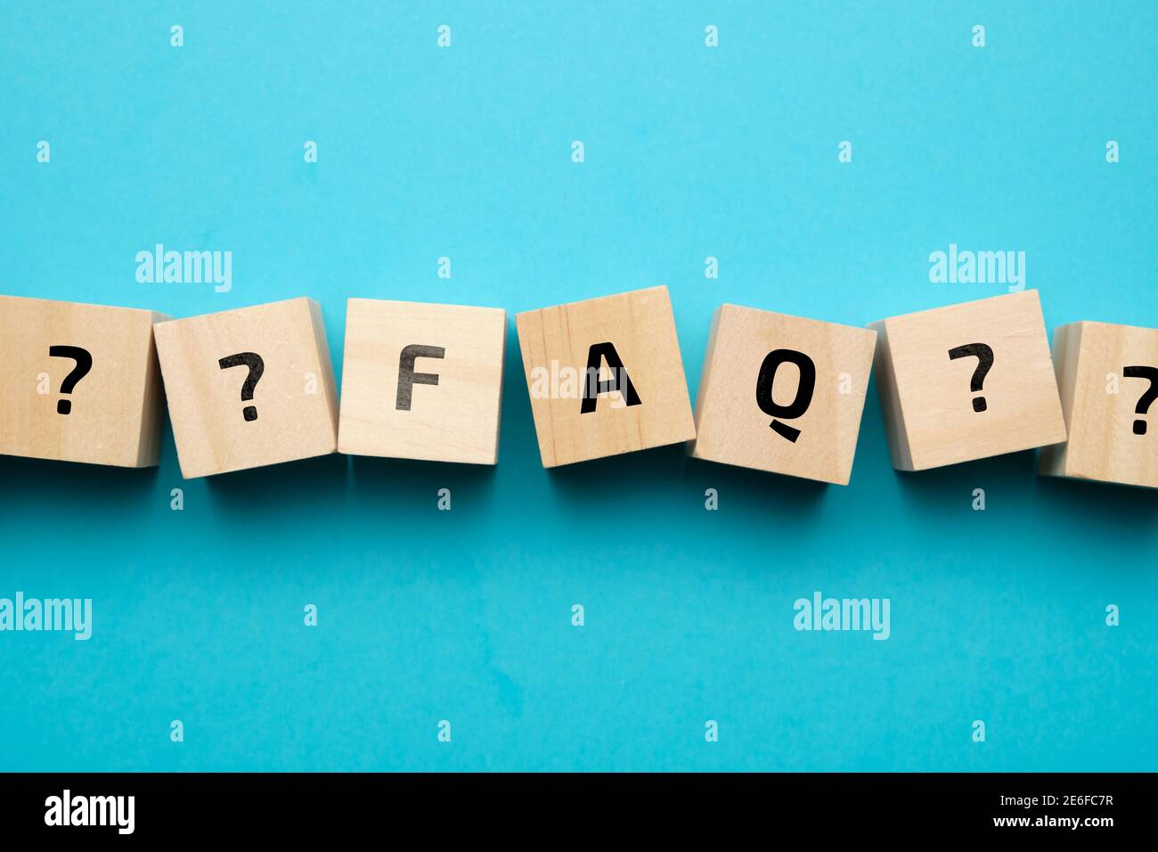 Concept FAQ on the main popular issues. Stock Photo