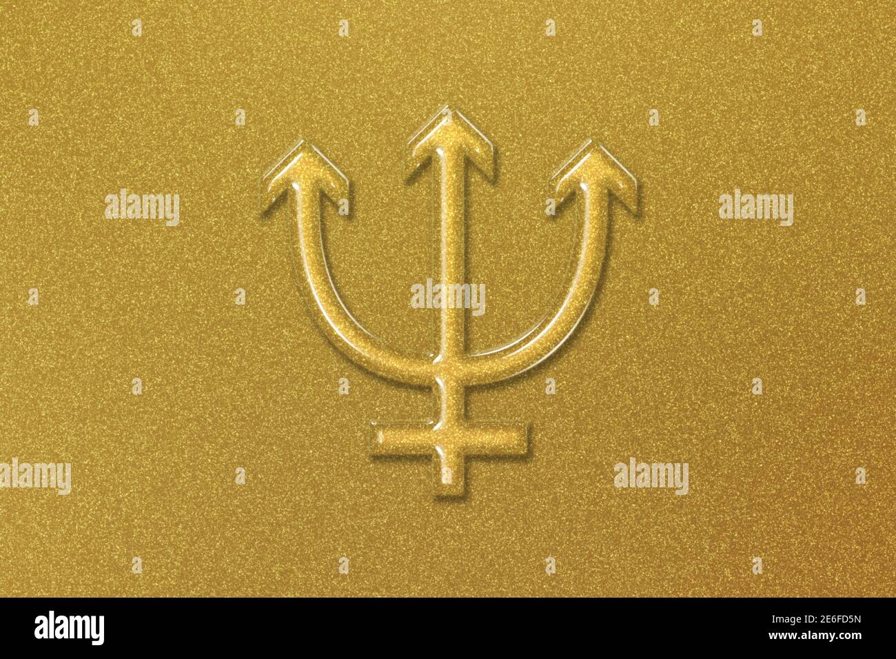 Symbol of Mercury, Mercury Sign, astrology Mercury gold