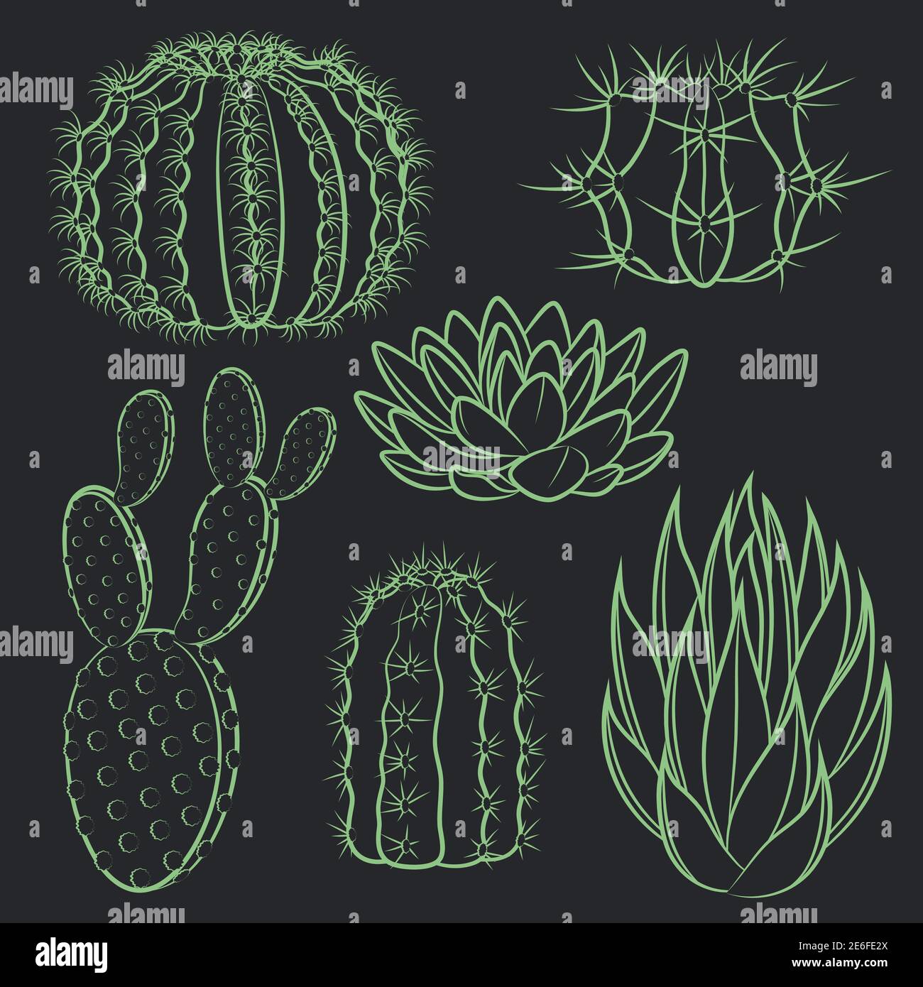 Desert cactus drawing hi-res stock photography and images - Alamy
