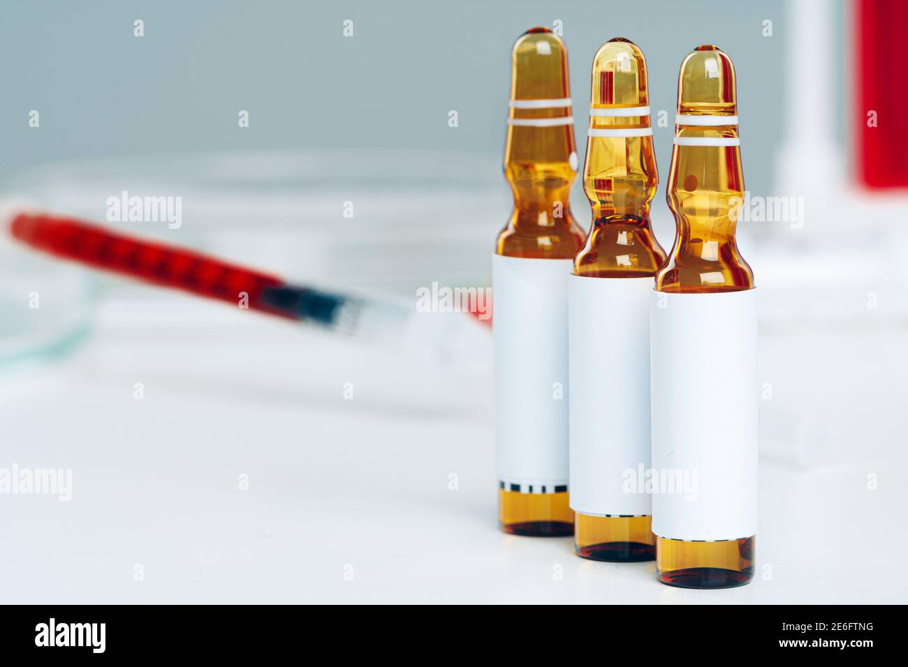 Glass medical ampoule bottles vial for injection Stock Photo Alamy