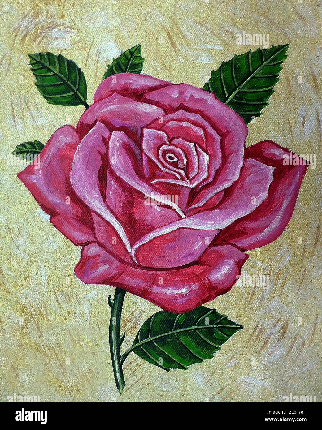 Rose flower painting hi-res stock photography and images - Alamy